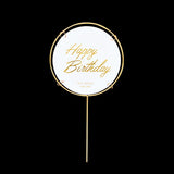 Popxstar 1Set Happy Birthday Cake Toppers Cake Decoration Handmade Butterfly Cupcake Topper For Wedding Birthday Party Baby Shower Baking