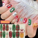 Popxstar 14Tips/Sheet Christmas/Halloween Nail Art Stickers Festival Pumpkin Wraps Waterproof Full DIY Manicure Accessories YMX Series