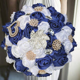 Popxstar Hot artificial wedding bouquets hand made flower crystal bridal wedding bouquets for wedding decoration