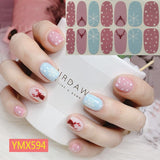 Popxstar 14Tips/Sheet Christmas/Halloween Nail Art Stickers Festival Pumpkin Wraps Waterproof Full DIY Manicure Accessories YMX Series