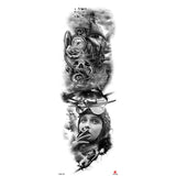 Popxstar New Year's Day Valentine's Day Waterproof Temporary Tattoo Sticker for Men Women Totem Geometric Full Arm Large Size Sleeve Tatoo Fake Tatto Flash Tattoos