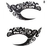 Popxstar 1Pairs Temporary Eye Tattoo Stickers DIY Waterproof Flash Disposable Eyeshadow Eyeliner Face Sticker Halloween Makeup Tool