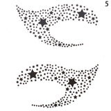 Popxstar 1Pairs Temporary Eye Tattoo Stickers DIY Waterproof Flash Disposable Eyeshadow Eyeliner Face Sticker Halloween Makeup Tool