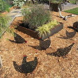 Popxstar 35cm Large Hen Decor Easter Chicken Metal Hen for Easter Gardening Ornaments Iron Yard Art Outdoor Garden Backyard Lawn Decor