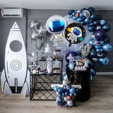 Popxstar 89pcs Outer Space Party Rocket Astronaut Foil Balloons Galaxy Theme Party Boy Birthday Party Decoration Air Globals Kids Favor