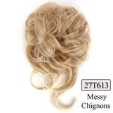 Popxstar  vScrunchies Messy Hair Bun Chignon Hair Band Elastic band bundle Hairpiece Tail For Women Synthetic Wrap Curly Ponytail