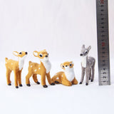 Popxstar Simulation Polyethylene Animal Sika Deer Reindeer Xmas Home Decor Lying Miniatures Christmas Elk Scene Arrangement Props Lying