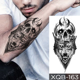 Popxstar New Year's Day Valentine's Day  Waterproof Temporary Tattoo Sticker Forest Lion Tiger Bear Flash Tattoos Women Leopard Wolf Crown Body Art Arm Fake Tatoo Men