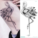 popxstar Waterproof Temporary Tattoo Sticker Rose Flowers Leave Flash Tattoos Body Art Arm Fake Sleeve Tatoo Black Women Girls Wrist