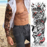 Popxstar large temporary tattoos women thigh leg tattoo sleeve pattern waterproof tatoo sticker body art sexy tatoo fake water sheet