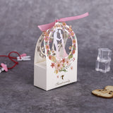 Popxstar Gift Box Packaging Wedding Sweet Candy Bride & Groom Flower Small Boxes Thank You Box for Guest Wedding Favors Party Supplies