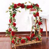 Popxstar New Year Wedding Decoration Artificial Flowers for Decor High Quality Royal Rose Fake Flower Vine Xmas Party Hotel Home Decor