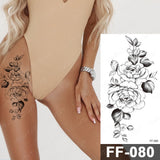 Popxstar Waterproof Temporary Tattoo Sticker I Love You Flash Tattoos Lip Print Butterfly Flowers Body Art Arm Fake Sleeve Tatoo Women