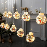 Popxstar LED Curtain String Light Ball Christmas Decoration Christmas and New Year DIY Decorative Light String Christmas Decoration