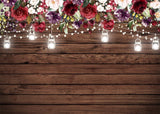 Popxstar Wedding backdrop for Photography Bridal Shower Party Decoration Background for Photo Studio Wooden Flower Wall Photocall Prop