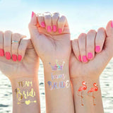 Popxstar Wedding Decorations Accessories Team Groom Team Bride To Be Flash Temporary Tattoos Sticker Bachelorette Hen Party Decoration
