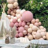 Popxstar DIY Doubled Cream Peach Apricot Balloons Garland Retro Pink Ballon Kit Rose Gold Globos Wedding Birthday Baby Shower Party Decor