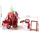 Popxstar 3D Pop UP Santa Cards Marry Christmas Greeting Cards Party Invitations Gifts New Year Greeting Card Anniversary Gifts Postcard