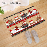 Popxstar Christmas Red Truck Gnome Santa Merry Christmas Mat Outdoor Carpet Christmas Decorations for Home Navidad New Year Gifts