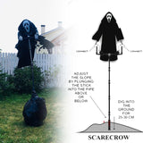 Popxstar Halloween Garden Decoration Ghostface Scarecrow Outside Hanging Scary Scream Ghost Bird Repeller Creative Scarecrow Decorations