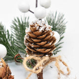 Popxstar 2PCS Christmas Berry Artificial Pine Cone Christmas Garland Decoration Fake Flower Pine Tree Branch DIY Home Party Wedding Decor