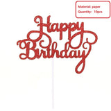 Popxstar Valentine's Day Gittler Happy Birthday Cake Topper Bling Sparkle Decoration Sign Happy Birthday Cake Topper Girl`s Birthday Dessert Decor