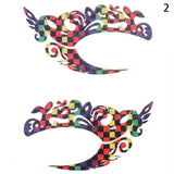 Popxstar 1Pairs Temporary Eye Tattoo Stickers DIY Waterproof Flash Disposable Eyeshadow Eyeliner Face Sticker Halloween Makeup Tool