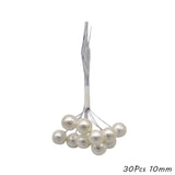 Popxstar Valentine's Day White Theme Artificial Flower Cherry Stamen Berries Bundle DIY Christmas Decoration Wedding Cake Gift Box Wreaths Xmas Decor