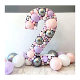 2Popxstar  Letter Heart A-z 40inch Big Balloon Number Mosaic 0-9 Happy Birthday Wedding Party Decoration Baby Shower Large Figure Globo DIY