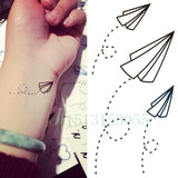 Popxstar Small Men's Tattoos Waterproof Temporary Tattoo Sticker Body Art Love Wave Heartbeat Line Small Size Fake Tatto Flash Tatoo for Girl Women