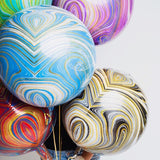 Popxstar New Style 22Inch 4D Agate Color Marble Aluminum Foil Balloons Wedding Birthday Party Decoration Balloon Color Cloud Foil Balloon