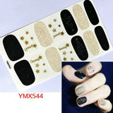 Popxstar 14Tips/Sheet Christmas/Halloween Nail Art Stickers Festival Pumpkin Wraps Waterproof Full DIY Manicure Accessories YMX Series