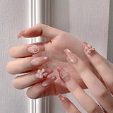 Popxstar Spring Centerpiece Ideas Short Square Acrylic Nails Spring Dip Nails 24pcs Rhinestone Design Fake Nails Shiny Bridal Women Lady Party Nail DIy Decorations Press On Nail Tips False Nail Patch