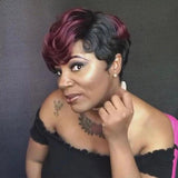 Popxstar Synthetic Hair Women Short Curly African American Wig Machine Made