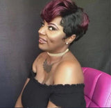 Popxstar Synthetic Hair Women Short Curly African American Wig Machine Made