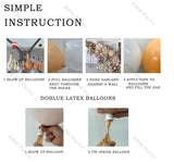Popxstar 102pcs Doubled Blush Nude Balloon Garland Kit Boho Wedding Decoration Metal Copper Balloon Arch Birthday Party Baby Shower Decor