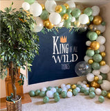Popxstar 119Pcs Vintage Green White Gold Latex Balloon Garland Arch Kit for Kids Jungle Birthday Party Baby Shower Wedding Decorations