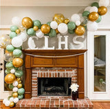 Popxstar 119Pcs Vintage Green White Gold Latex Balloon Garland Arch Kit for Kids Jungle Birthday Party Baby Shower Wedding Decorations