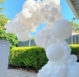 Popxstar 5 "10" 12 "18" 24" 36 " Matte Pure White Balloons Round White Art Shape Wedding Birthday Decoration Party Helium Balloons