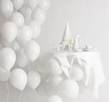 Popxstar 5 "10" 12 "18" 24" 36 " Matte Pure White Balloons Round White Art Shape Wedding Birthday Decoration Party Helium Balloons