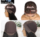 Popxstar Kinky Straight Fiber Hair Lace front Wigs for Black women Pre Plucked Synthetic Glueless Lace Frontal Wig