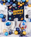 Popxstar 89pcs Outer Space Party Rocket Astronaut Foil Balloons Galaxy Theme Party Boy Birthday Party Decoration Air Globals Kids Favor