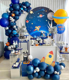 Popxstar 89pcs Outer Space Party Rocket Astronaut Foil Balloons Galaxy Theme Party Boy Birthday Party Decoration Air Globals Kids Favor