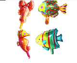 Popxstar Valentine's Day 44pcs Sea World Ocean Animal Balloons Set 1 2 3 4 5 6 7 8 9 Birthday Party Decorations Kids Baby Shower Boy Under The Sea Party