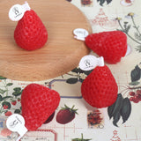 Popxstar Valentine's Day 1PC/4PCS Strawberry Decorative Aromatic Candles Soy Wax Scented Candle for Birthday Wedding Candle