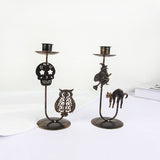 Popxstar Halloween Retro Creative Candle Holder Ornament Wrought Iron Candle Holder Happy Helloween Party Decor Trick Or Treat Party