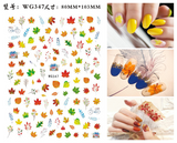 Popxstar Nail Art Stickers Accessories Halloween Nails Art Manicure Back Glue Decal Decorations Stickers for Nails Tips Beauty Sticker