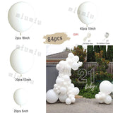 Popxstar White Metal Gold Balloon Garland Arch Kit Girl Propose Wedding Party Latex Birthday Ballons Gender Reveal Baby Shower Decoration