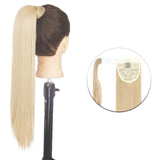 Popxstar Synthetic Corn Wavy Long Ponytail  Hairpiece Wrap on Clip Hair Extensions Ombre Brown Pony Tail Blonde Fack Hair