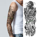 Popxstar Teenagers over Knee Tattoo Men Small Men's Tattoos Waterproof Temporary Tattoo Sticker Anubis Ancient Egypt Dog Roma Clock Eye Full Arm Fake Tatto Flash Tatoo Sleeve for Men Women